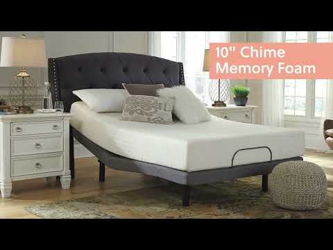 Shawburn Platform Bed with Chime 10 Inch Firm Memory Foam Mattress